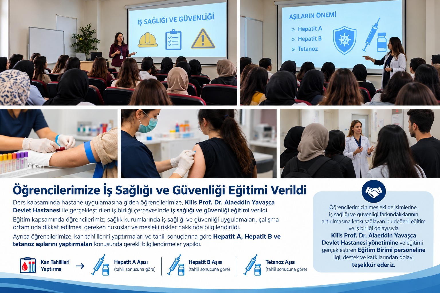 Öğrencilerimize İş Sağlığı ve Güvenliği Eğitimi Verildi